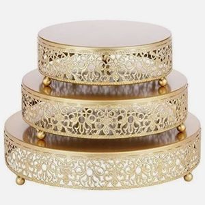 COPY - 3-Pieces Cake Stands Set, Round Cupcake Stands Set Iron Wedding Brithday